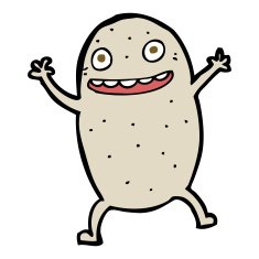 cartoon happy potato N14