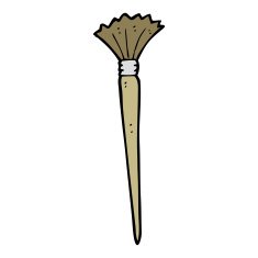cartoon artist's brush N39