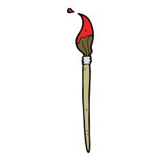 cartoon artist's brush N41