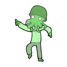 cartoon alien man dancing N15