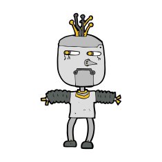 Cartoon Robot N419