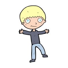 cartoon happy boy N364