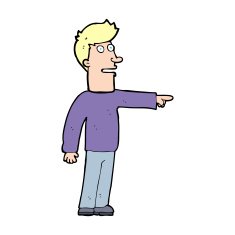 Cartoon Man Pointing N305