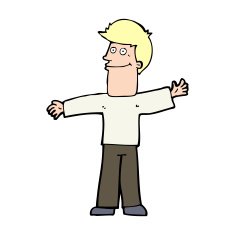 cartoon happy man N726