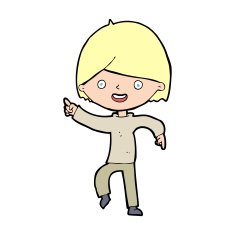 Cartoon Man Pointing N306