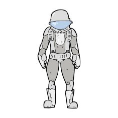 Cartoon Astronaut N190