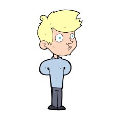 cartoon boy staring N29