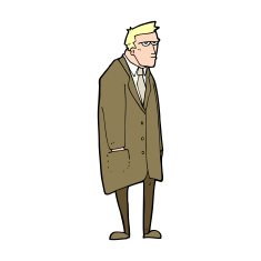 cartoon bad tempered man N14