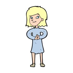 cartoon happy woman N386