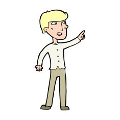 Cartoon Man Pointing N307