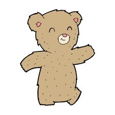 cartoon teddy bear N474