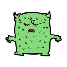 cartoon little alien N54