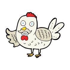 cartoon old rooster N13
