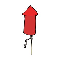 Cartoon Firework Rocket N39