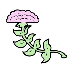 cartoon flower N635
