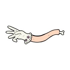 cartoon spooky victorian arm reaching N14