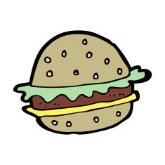 Cartoon Hamburger N17