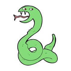 Cartoon hissing snake N66 free image download