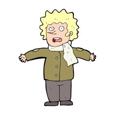 cartoon surprised man N213