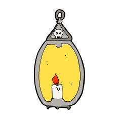 cartoon spooky lantern N49