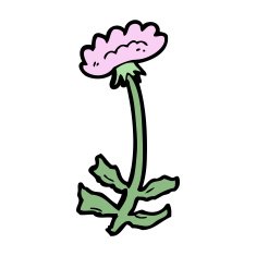 cartoon flower N636
