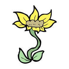cartoon flower N637