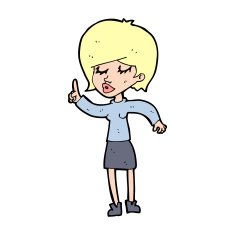 cartoon woman with idea N392