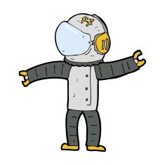 Cartoon Astronaut N192