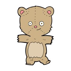 cartoon teddy bear N475