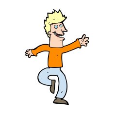 cartoon happy man N727