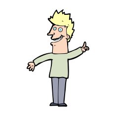 cartoon happy man N728