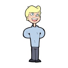 cartoon happy man N730