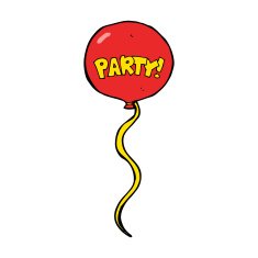 cartoon party balloon N16