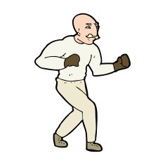 cartoon victorian boxer N10