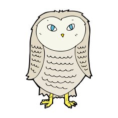 Cartoon Owl N215