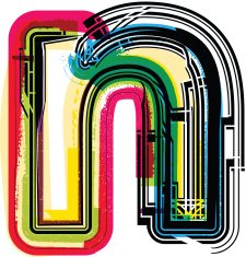 Colorful Grunge LETTER N N2