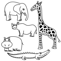 Outline Animals Set N2