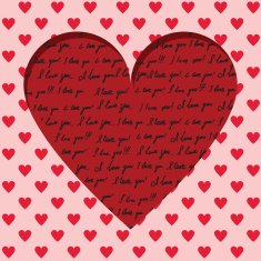 valentine card with handwritten