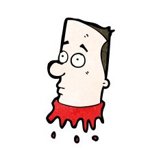 cartoon severed head N16