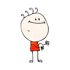 happy doodle boy cartoon N2