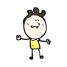 cartoon happy doodle man N22
