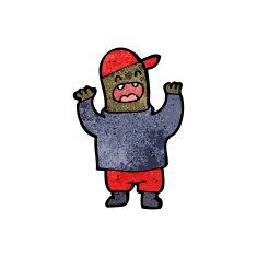 cartoon boy wearing cap N15