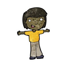 cartoon happy boy N374