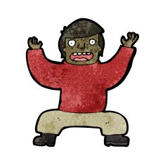 cartoon man doing yoga pose N2