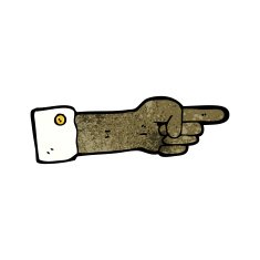 pointing hand symbol cartoon N9