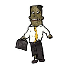 cartoon office guy with torn clothes N2