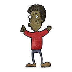Cartoon Man Asking Question N117