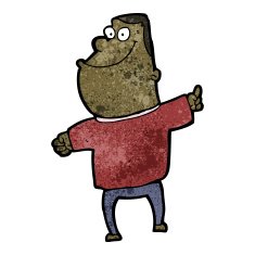 cartoon pointing fat man N2