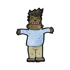 cartoon man with open arms N15