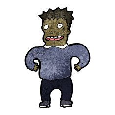 cartoon excited man N155